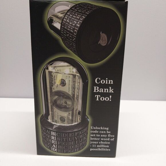 Puzzle Pod Cryptex - Brain Teaser And Coin Bank Gift Crack The Code - Picture 2 of 7